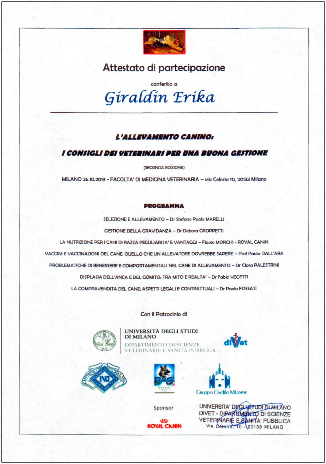 attestato-corso-allevamento-canino-erika-giraldin